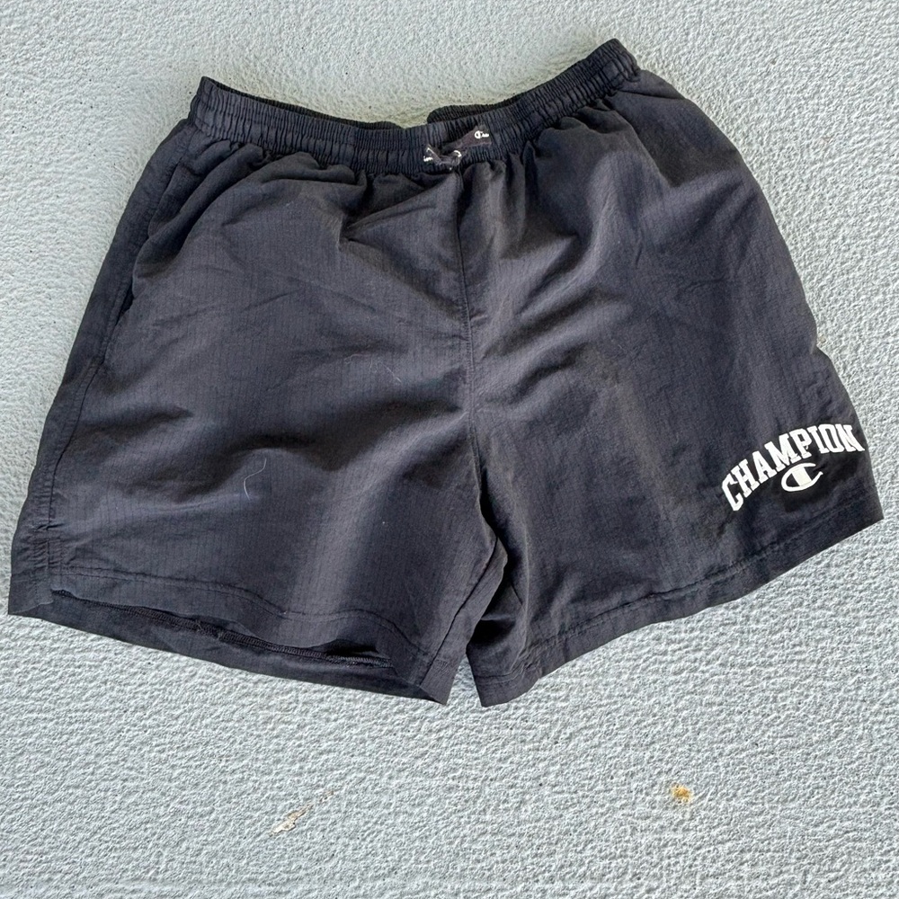 Vintage Mens Champion Nylon Mesh Athletic Warm Up Shorts Size Medium